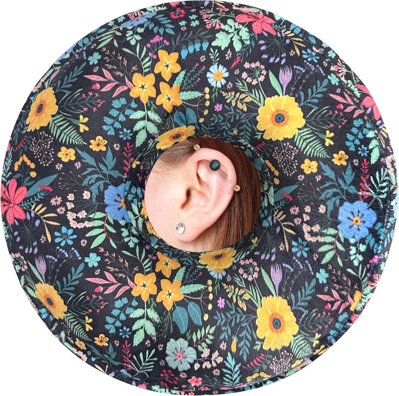 BVOKQUC Ear Piercing Pillow for Side Sleepers Pillows with Holes for Ear Pain,Donut Pillow for Ear Side Sleeping Pillow for Adults CNH Ear Pain Relief Pressure Sores Ear Pillow with Hole in Center - Image 1